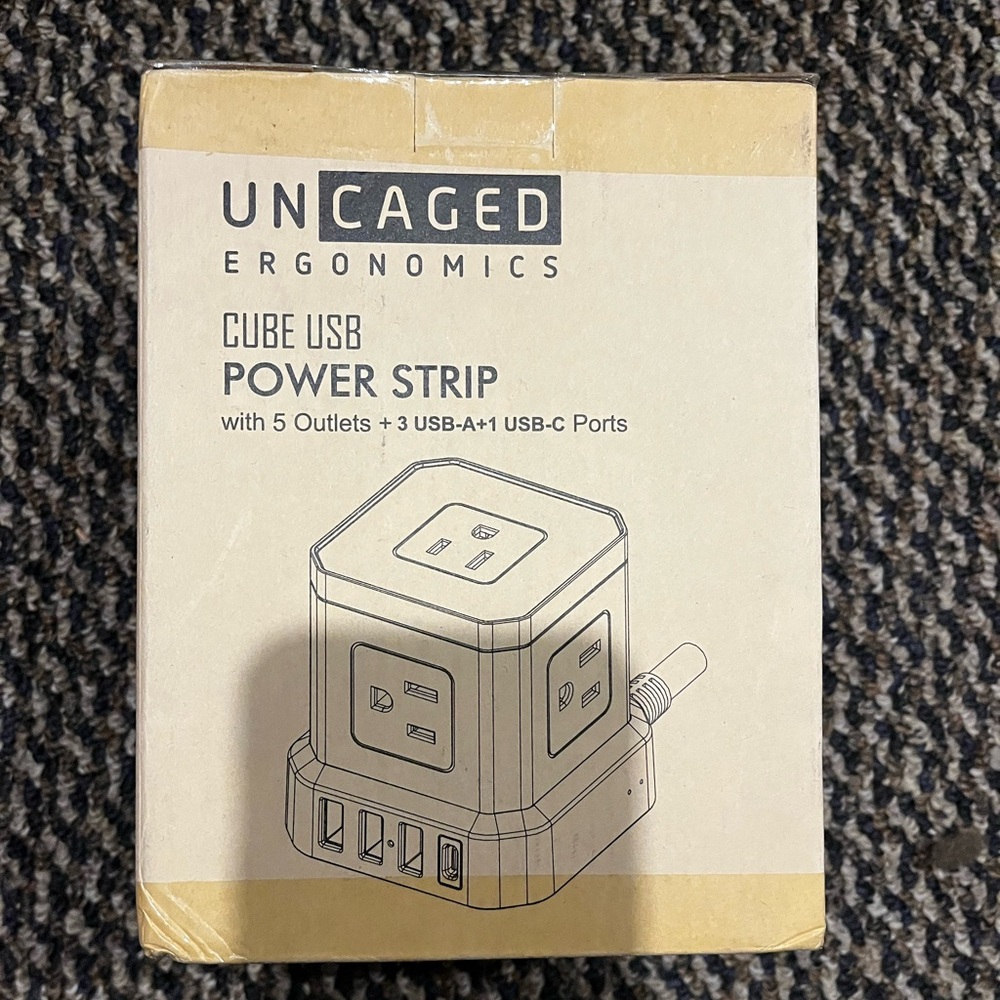 Cube Power Strips with Surge Protection, 10ft Extension Cord
